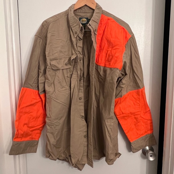 Men's Tan and Orange Hunting Jacket - Picture 2 of 11